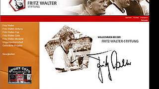 Neuer Internetauftritt: Die Webseite der Fritz-Walter-Stiftung © 