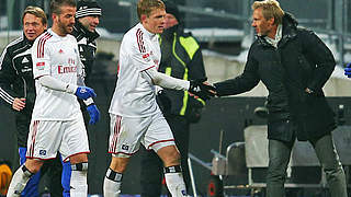 Vor dem 1700. Bundesligaspiel: Der Hamburger SV mit Trainer Thorsten Fink © Bongarts/GettyImages