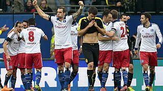 Jubel beim HSV: Enttäuschung beim BVB © Bongarts/GettyImages