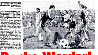 Kicker vom 31.1.1983: Werder Bremen beendet Rekordserie des Hamburger SV © DFB