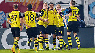 Jubeln über den Gruppensieg: Borussia Dortmund © Bongarts/GettyImages