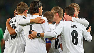 Eigth win in nine matches: Germany celebrate © Bongarts/GettyImages