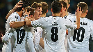 Erster Sieg im ersten Pflichtspiel des Jahres: Jubel beim DFB-Team © Bongarts/GettyImages