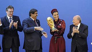 Zuschlag für WM 2022: Freude in Katar © AFP/PHILIPPE DESMAZES