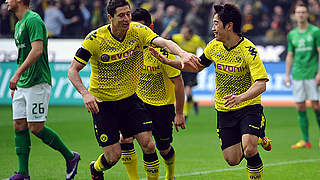 Wichtiger Treffer: Shinji Kagawa sichert Dortmund den Heimsieg © Bongarts/GettyImages