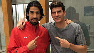 Arbeiten hart für ihr Comeback: Sami Khedira (l.) und Mario Gomez © Facebook-Seite Mario Gomez