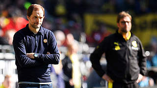 Treffen aufeinander: Mainz-Coach Tuchel (l.) und sein Vorgänger Jürgen Klopp © Bongarts/GettyImages