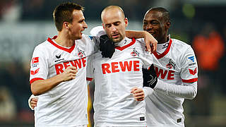 Köln celebrate: Victory against Düsseldorf © Bongarts/GettyImages