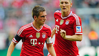  "Feeling positive": Bayern captains Lahm (l) and Schweinsteiger ahead of Real match © Bongarts/GettyImages