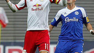 Doppelpack gegen Kiel: Leipzigs Kapitän Daniel Frahn (l.) © Bongarts/GettyImages