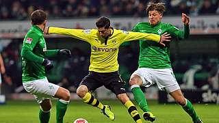 In der Zange: Robert Lewandowski (M.) © Bongarts/GettyImages