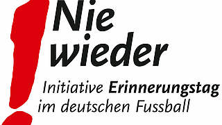 "Nie wieder": das Logo der Initiative © DFB