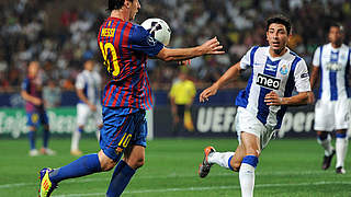 Traf zum 1:0: Lionel Messi (l.) traf im Spiel gegen den FC Porto © Bongarts/GettyImages