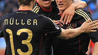 Müller, Podolski and Schweinsteiger © Bongarts/GettyImages