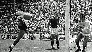 Torschützenkönig: Gerd Müller mit 10 Treffern bei der WM 1970 in Mexiko © DFB
