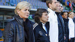 Bereiten ihr Team auf die WM-Qualifikation vor: Neid und ihre Co-Trainerin Ballweg (v.l.) © Bongarts/GettyImages