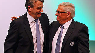 Neuer und alter DFB-Präsident: Niersbach (l.) und Zwanziger © Bongarts/GettyImages