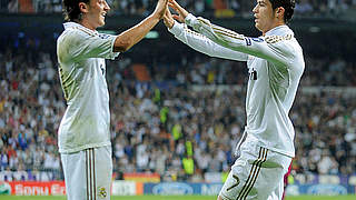 Auswärtssieg in Lyon: Özil und Cristiano Ronaldo (r.) © Bongarts/GettyImages