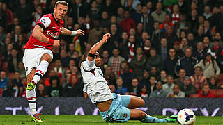 Doppelpack: Podolski sichert Arsenals Sieg © Bongarts/GettyImages