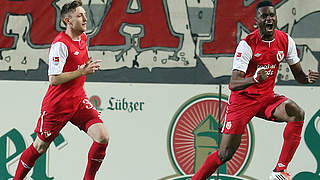 Scores twice against in former club: Boubacar Sanogo (R) from Cottbus © Bongarts/GettyImages