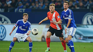 Finden kein Mittel gegen die Mainzer: Meyer (l.) und Neustädter © Bongarts/GettyImages