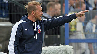 Niederlage gegen Plauen: Hertha-Coach Jörg Schwanke © Bongarts/GettyImages