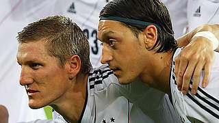Part of the shortlist: Bastian Schweinsteiger and Mesut Özil © Bongarts/GettyImages