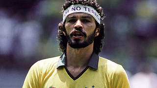 Kapitän bei der WM 1986 in Mexiko: Brasiliens Fußball-Star Socrates © Bongarts/GettyImages