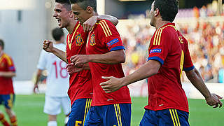 Jubel bei "La Rojita": Spaniens U 21 steht im EM-Finale © Bongarts/GettyImages