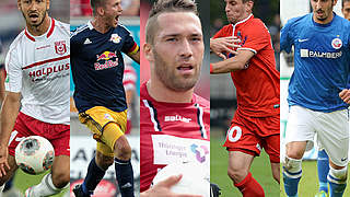 Spieltag sieben, fünf Kandidaten: Gogia, Frahn, Öztürk, Sökler und Ioannidis (v.l.) © Bongarts/GettyImages/imago