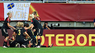 Celebration in Gothenburg: Germany's women are through to the final © Bongarts/GettyImages
