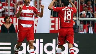 Bayern's players celebrate © 