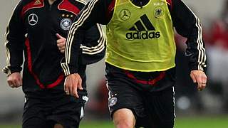 Michael Ballack und Torsten Frings beim öffentlichen Training © Bongarts/GettyImages 