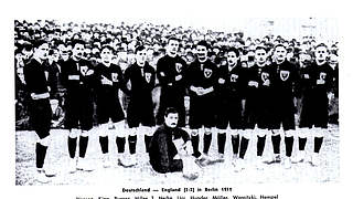 Erstes Unentschieden gegen England: die deutsche Elf vor 100 Jahren © DFB