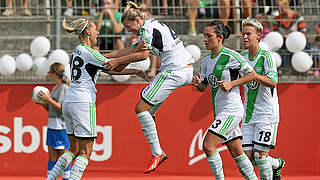14-Mal Torjubel in Estland: Wolfsburg steht so gut wie im Achtelfinale © Bongarts/GettyImages