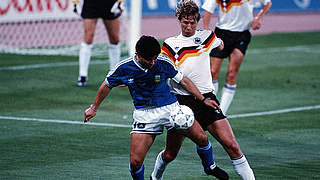 Duell von 1990: Buchwald gegen Maradona © Bongarts/GettyImages