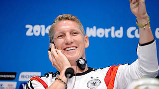 Gut gelaunt vor dem Finale: Schweinsteiger © GES-Sportfoto