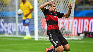 Rekordtreffer: Klose jubelt gegen Brasilien © Bongarts/GettyImages