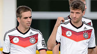 Auf dem Podium: Lahm (l.) und Müller © GES-Sportfoto