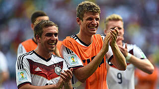 Zwei der vier deutschen Kandidaten: Kapitän Philipp Lahm und Thomas Müller © Bongarts/GettyImages