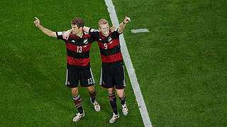 Ein Abend der Rekorde: auch für Thomas Müller und André Schürrle © Bongarts/GettyImages