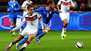 Lahm (l): “I don’t want to go out in the semi-final” © Bongarts/GettyImages