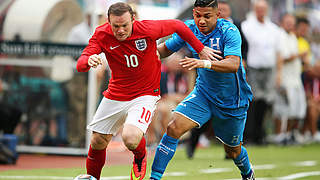 Torloses Remis: Rooney (l.) misslingt Generalprobe mit Three Lions © Bongarts/GettyImages