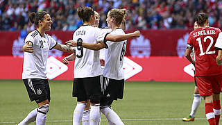 Gelungener Ausflug zum WM-Gastgeber: Jubel bei den DFB-Frauen © Bongarts/GettyImages