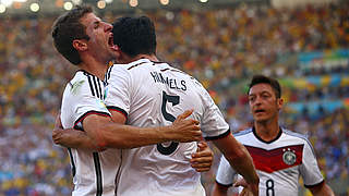 Celebration: Defender Hummels scores the winner © Bongarts/GettyImages