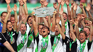 Celebration in Wolfsburg: Title defence accomplished © Bongarts/GettyImages